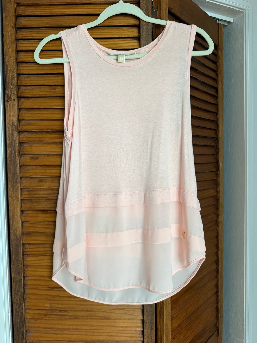 Light Pink Sleeveless Layered Tank Top - Women